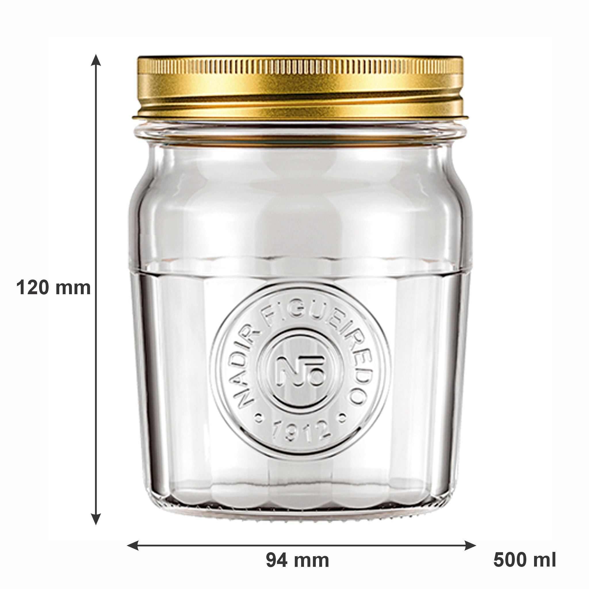 NADIR AMERICANO VINTAGE GLASS JAR, 500ML