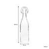 REGENT GLASS WATER BOTTLE SQUARE WITH CLIP-TOP LID, 1L
