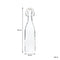 REGENT GLASS WATER BOTTLE SQUARE WITH CLIP-TOP LID, 1LT (320X80X80MM)