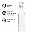 REGENT GLASS SQUARE BOTTLE WITH CLIP-TOP LID, 500ML