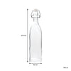 REGENT GLASS SQUARE BOTTLE WITH CLIP-TOP LID, 500ML