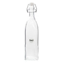REGENT GLASS SQUARE BOTTLE WITH CLIP-TOP LID, 500ML