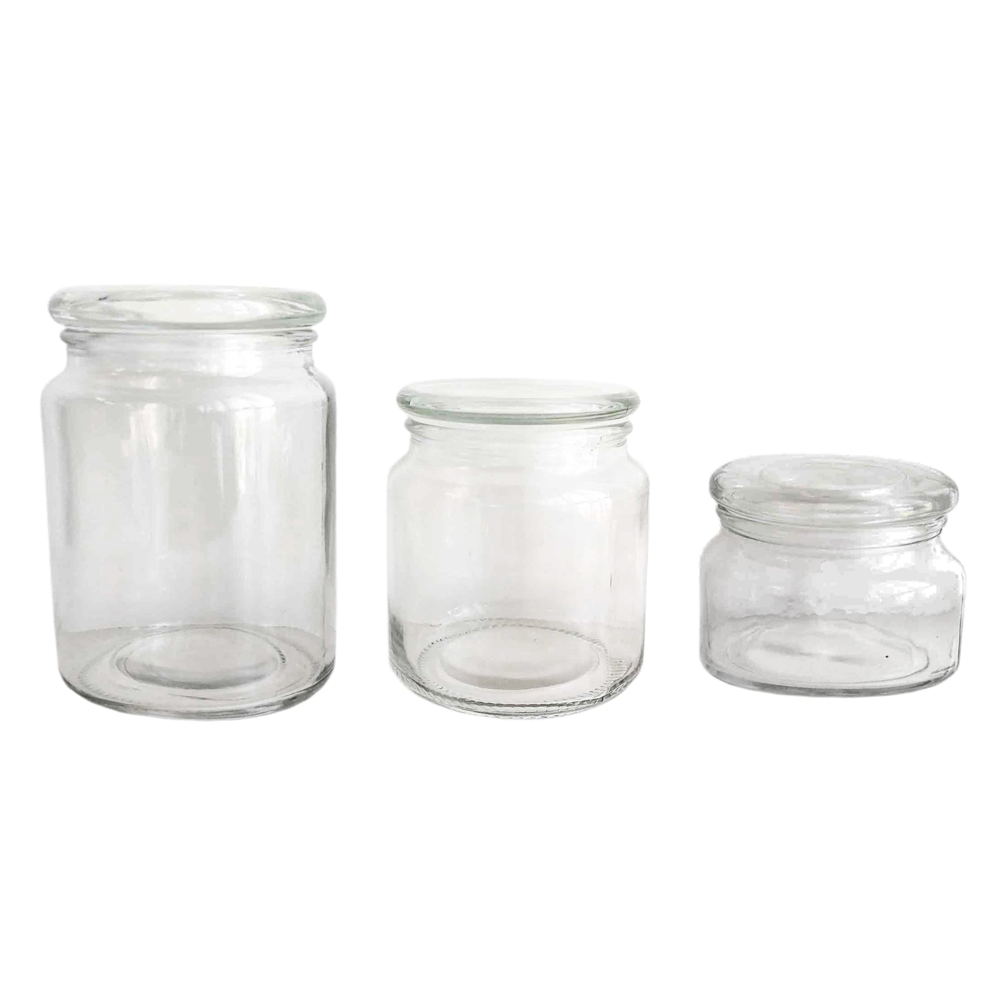 REGENT GLASS ROUND JAR WITH GLASS LID, 300ML