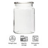 REGENT GLASS ROUND JAR WITH GLASS LID, 800ML