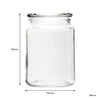 REGENT GLASS ROUND JAR WITH GLASS LID, 800ML