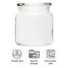 REGENT GLASS ROUND JAR WITH GLASS LID, 550ML