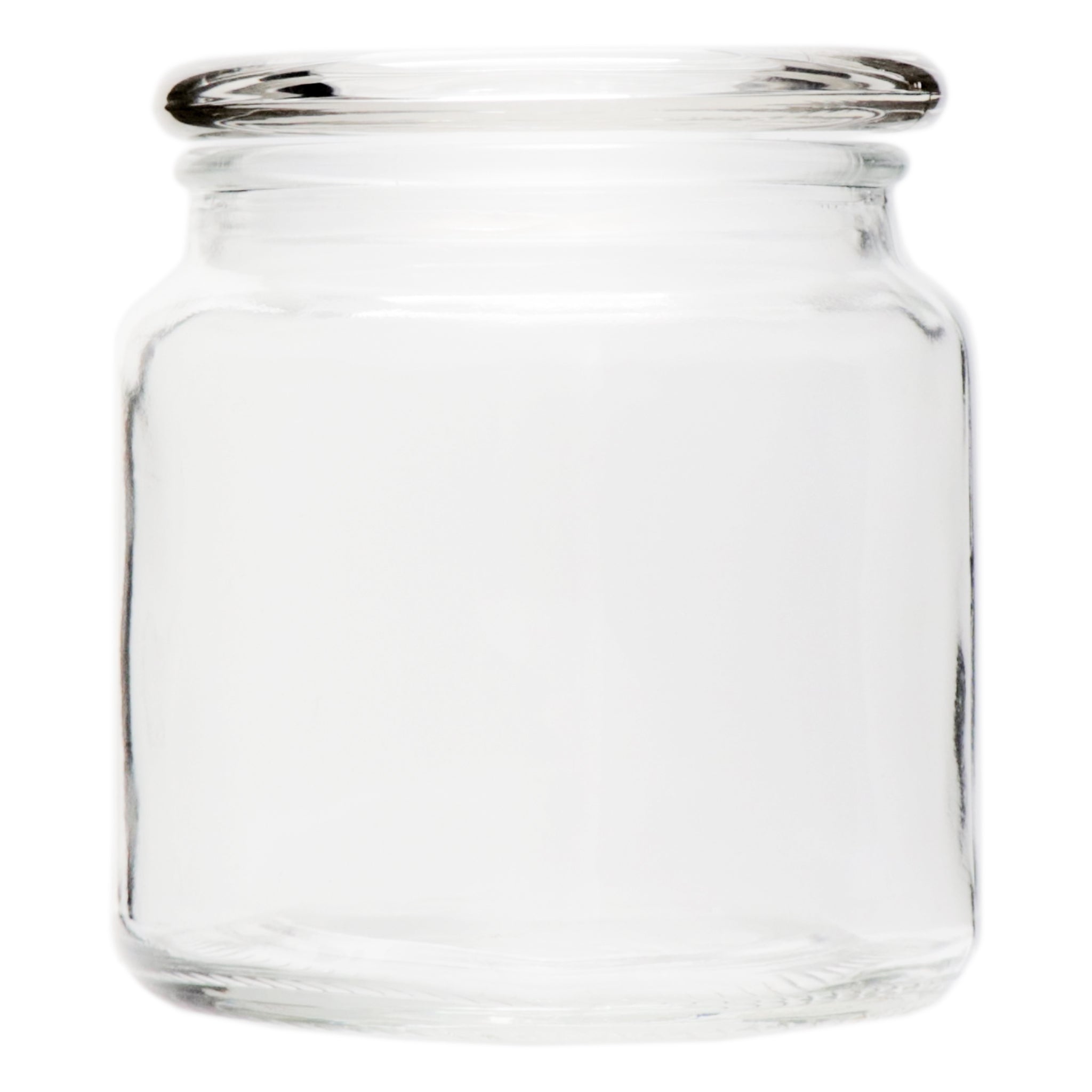REGENT GLASS ROUND JAR WITH GLASS LID, 550ML