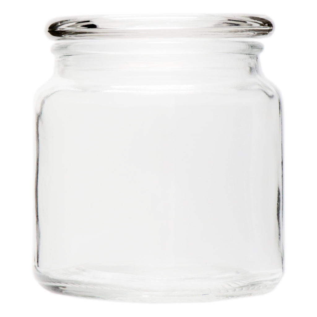 REGENT GLASS ROUND JAR WITH GLASS LID, 550ML (100MM DIAX110MM)