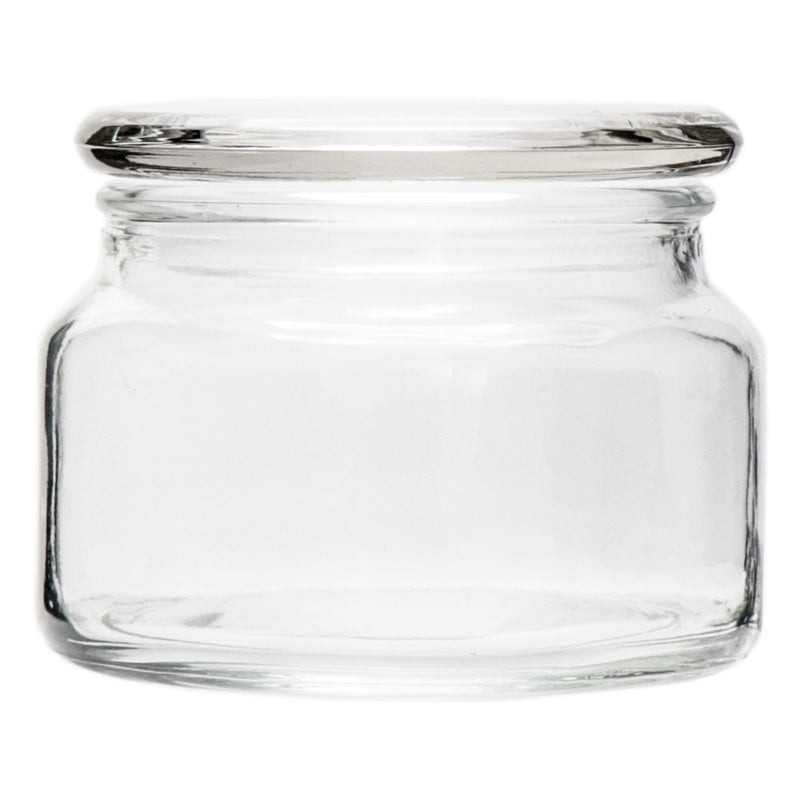 REGENT GLASS ROUND JAR WITH GLASS LID, 300ML (100MM DIAX80MM)
