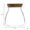 REGENT BOROSILICATE SHAPED GLASS JAR WITH BAMBOO LID, 650ML (110MM DIAX120MM)
