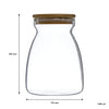 REGENT BOROSILICATE SHAPED GLASS JAR WITH BAMBOO LID, 1L