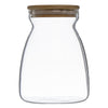REGENT BOROSILICATE SHAPED GLASS JAR WITH BAMBOO LID, 1L