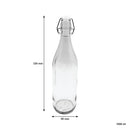 REGENT GLASS BOTTLE WITH CLIP TOP LID, 1LT