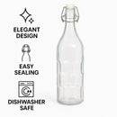 REGENT GLASS MORESCA BOTTLE WITH CLIP TOP LID, 1L