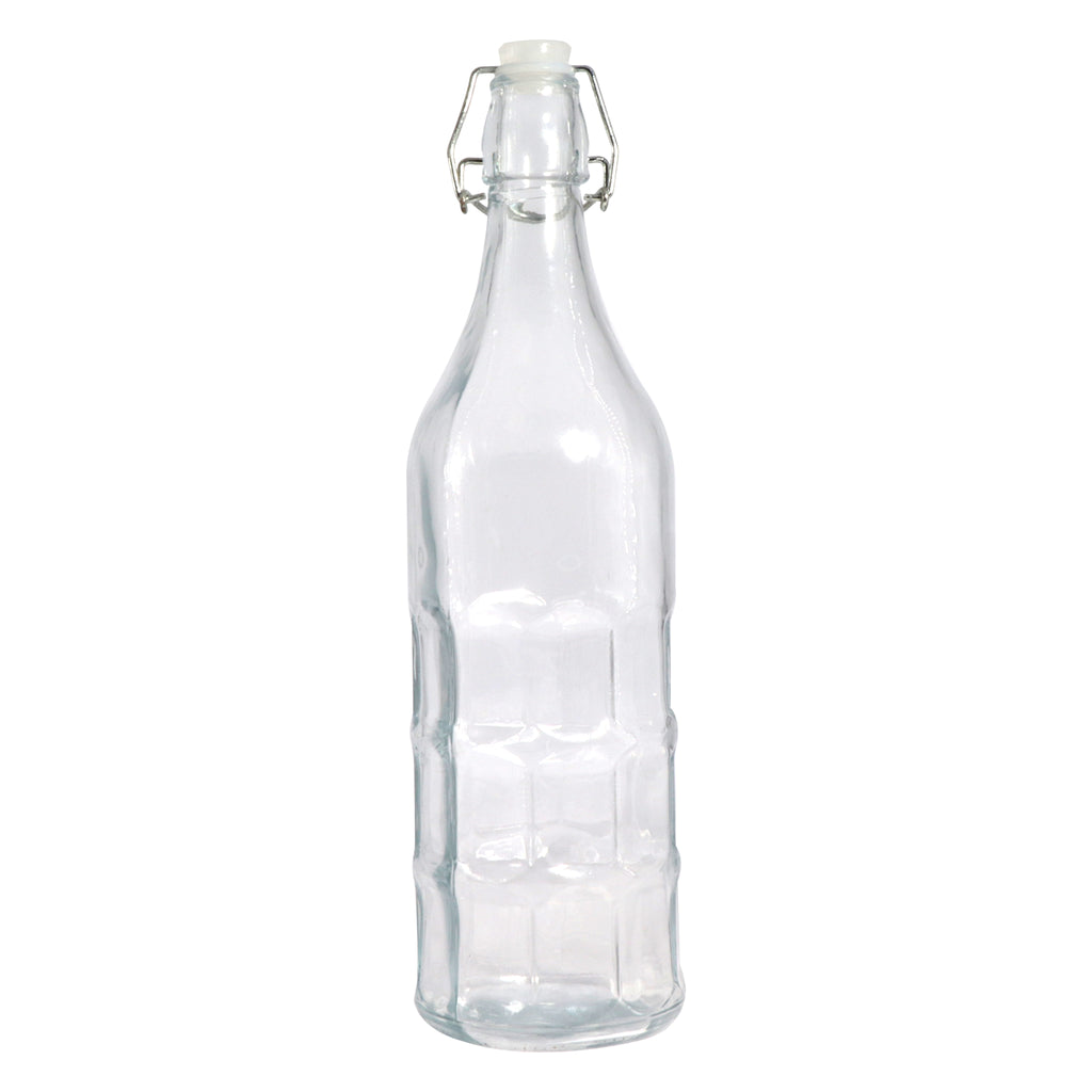 REGENT GLASS MORESCA BOTTLE WITH CLIP TOP LID, 1L