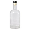 REGENT GLASS GIN BOTTLE WITH BLACK STOPPER, 500ML