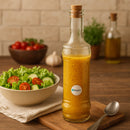 REGENT GLASS VINTAGE STYLE DECO EMBOSSED BOTTLE WITH CORK LID, 1L