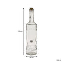 REGENT GLASS VINTAGE STYLE DECO EMBOSSED BOTTLE WITH CORK LID, 1LT (315X75X75MM)