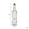 REGENT GLASS VINTAGE STYLE DECO EMBOSSED BOTTLE WITH CORK LID, 1LT (315X75X75MM)