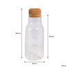 REGENT BOROSILICATE GLASS CARAFE WITH CORK STOPPER, 650ML