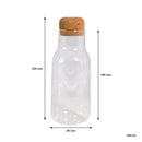 REGENT BOROSILICATE GLASS CARAFE WITH CORK STOPPER, 650ML