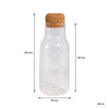 REGENT BOROSILICATE GLASS CARAFE WITH CORK STOPPER, 650ML