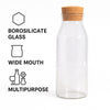 REGENT BOROSILICATE GLASS CARAFE WITH CORK STOPPER, 1L