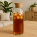 REGENT BOROSILICATE GLASS CARAFE WITH CORK STOPPER, 1L