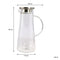 REGENT BOROSILICATE GLASS WATER JUG WITH HANDLE AND ST STEEL LID, 1.35LT (265X160X115MM DIA)