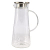 REGENT BOROSILICATE GLASS WATER JUG WITH HANDLE AND ST STEEL LID, 1.35LT (265X160X115MM DIA)