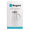 REGENT BOROSILICATE GLASS WATER JUG WITH HANDLE AND ST STEEL LID, 1.35L