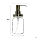 CONSOL JARS WITH BRONZE PUMPS 2 PACK, 375ML (195X75MM DIA)