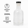 REGENT GLASS GIN BOTTLE WITH BLACK STOPPER, 200ML