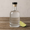 REGENT GLASS GIN BOTTLE WITH BLACK STOPPER, 200ML