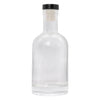 REGENT GLASS GIN BOTTLE WITH BLACK STOPPER, 200ML