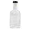 REGENT GLASS GIN BOTTLE WITH BLACK STOPPER, 200ML (60MM DIAX160MM)