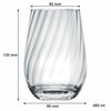 NADIR RAVENA TUMBLER GLASS , (480ML)