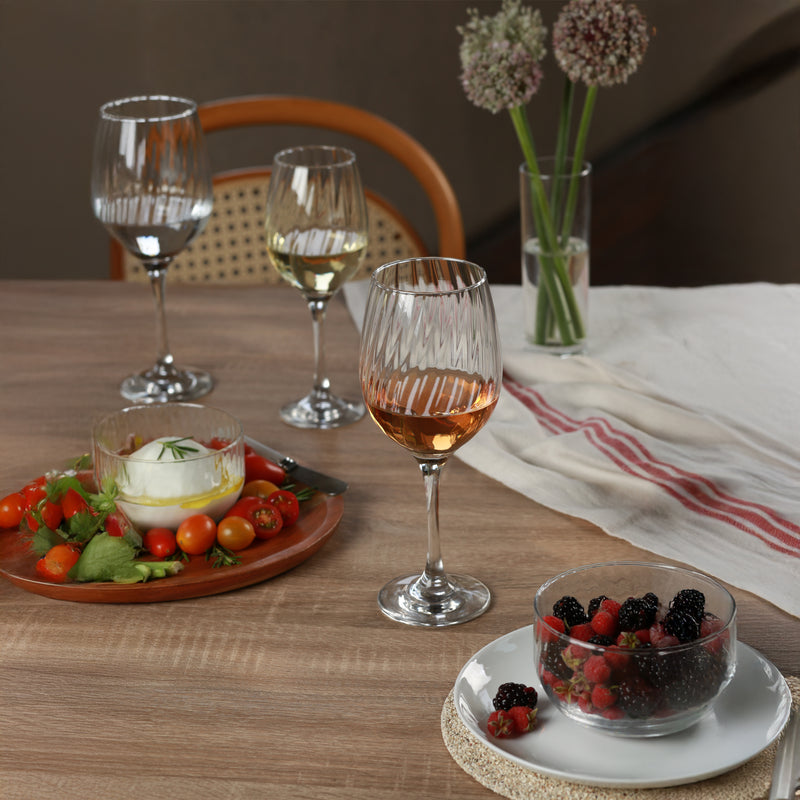 NADIR RAVENA STEMMED WHITE WINE GLASS , (385ML)