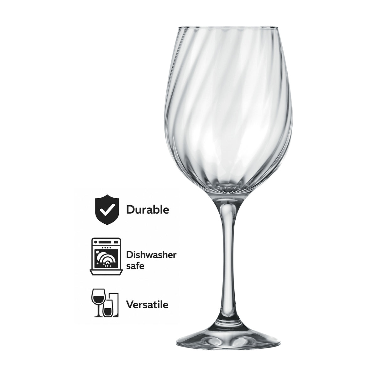 NADIR RAVENA STEMMED RED WINE GLASS, 500ML