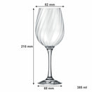 NADIR RAVENA STEMMED WHITE WINE GLASS , (385ML)