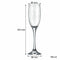 NADIR RAVENA STEMMED CHAMPAGNE FLUTE, (190ML)