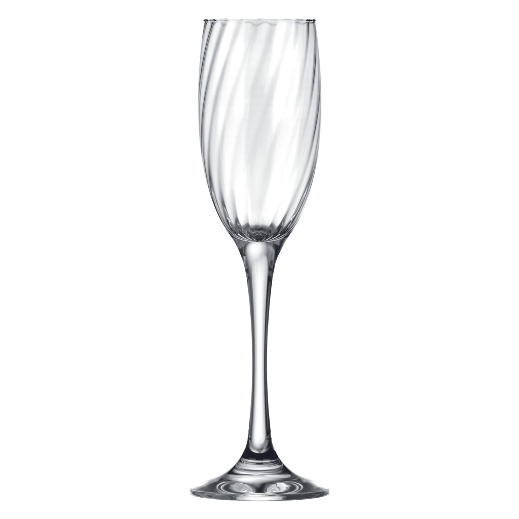 NADIR RAVENA STEMMED CHAMPAGNE FLUTE, (190ML)