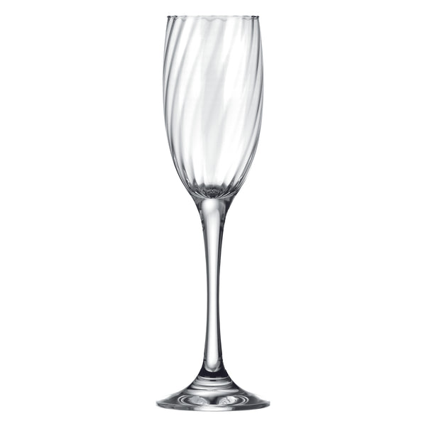 NADIR RAVENA STEMMED CHAMPAGNE FLUTE, (190ML)
