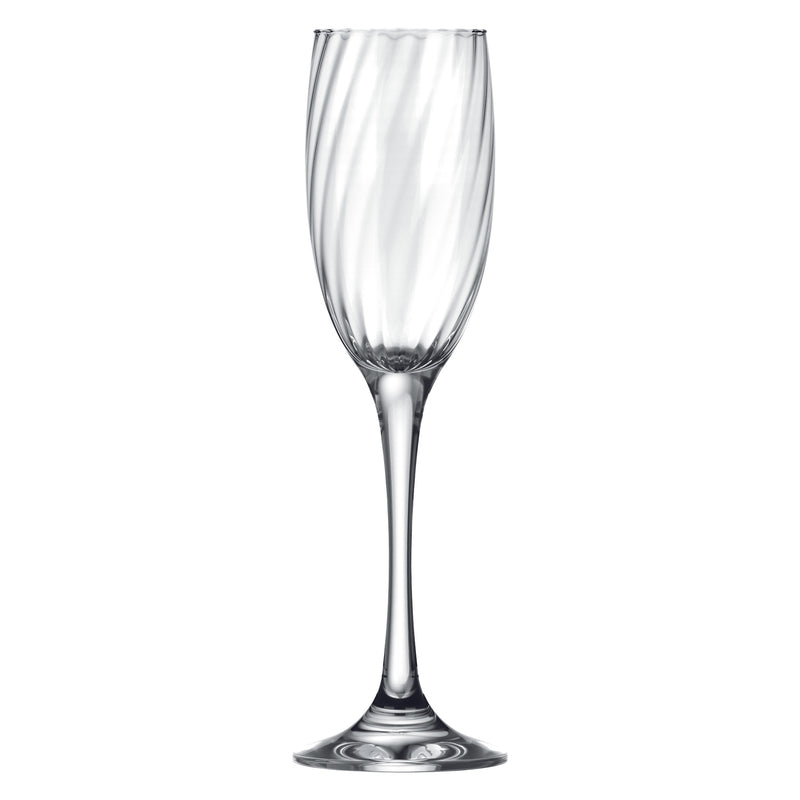 NADIR RAVENA STEMMED CHAMPAGNE FLUTE, (190ML)