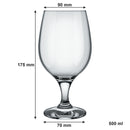 NADIR BELGA STEMMED BEER GLASS, (500ML)