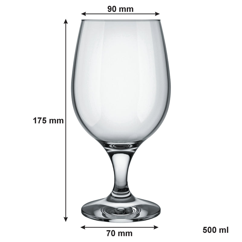 NADIR BELGA STEMMED BEER GLASS, (500ML)