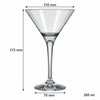 NADIR STEMMED MARTINI GLASS, 250ML