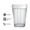 NADIR BAMBOO GLASS TUMBLER, 190ML