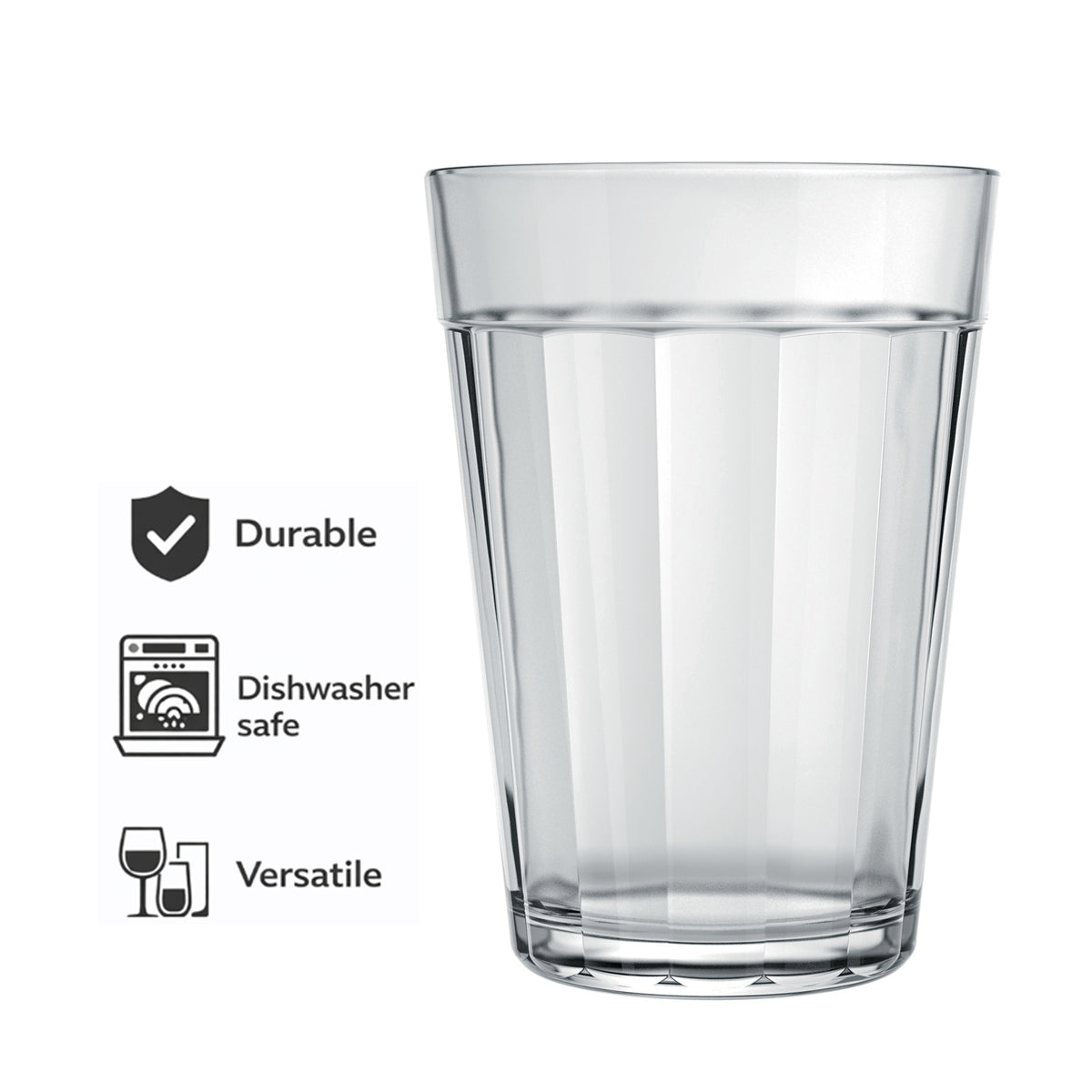 NADIR BAMBOO GLASS TUMBLER, 190ML