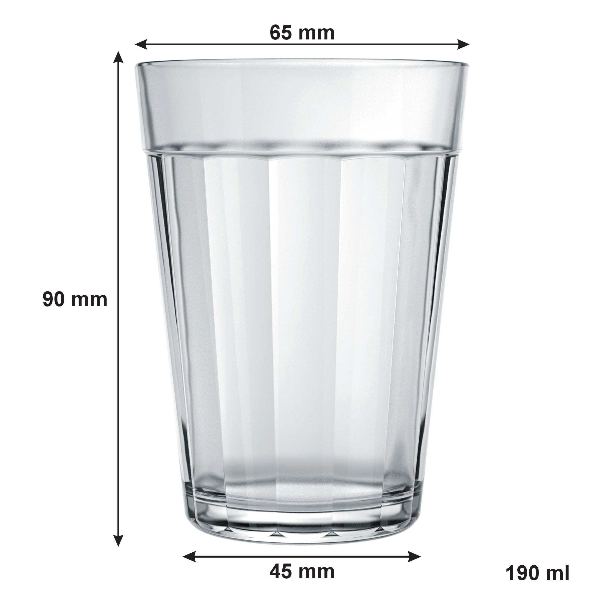 NADIR BAMBOO GLASS TUMBLER, 190ML